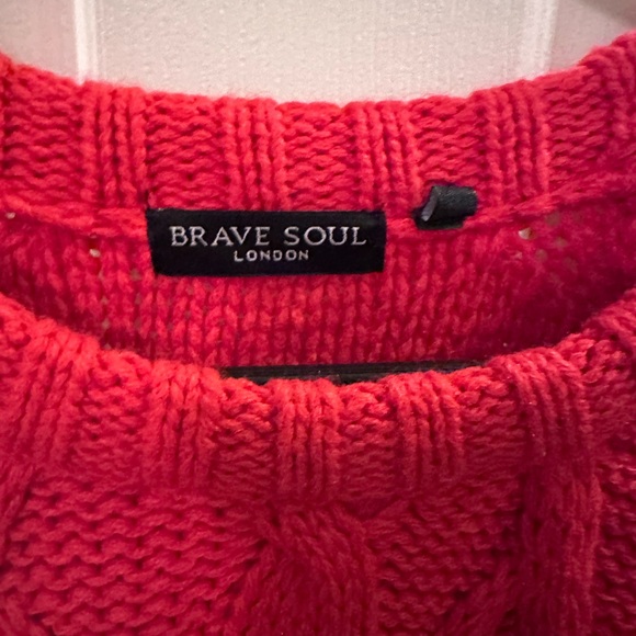 Brave souls chunky knit sweaters in red and blue - Picture 5 of 7